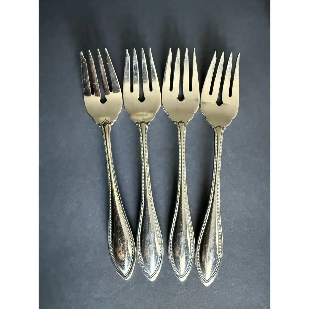 Vintage Oneida Arbor American Harmony 4 Salad Forks Stainless USA